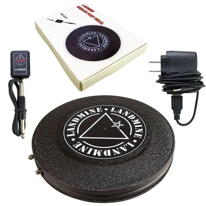 

Recommended New Black Plastic Landmine Foot Switch Tattoo Foot Pedals Wireless for tattoo machine tattoo supply