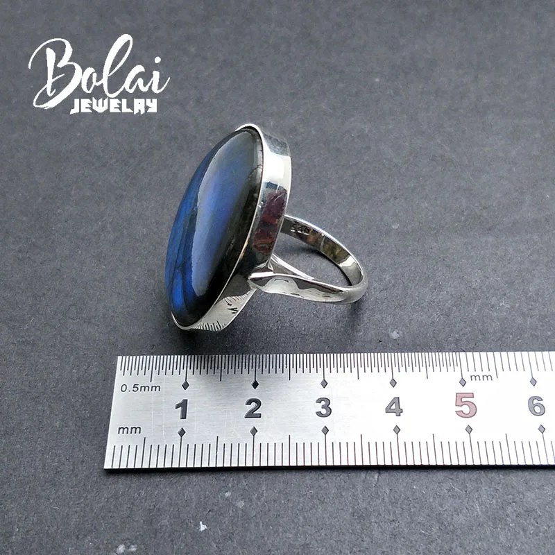 Bolaijewelry, серебро 925 пробы, натуральный лабрадорит, Овальный драгоценный камень, хорошее ювелирное изделие, драгоценный камень, роскошные кольца для женщин, Подарок на годовщину