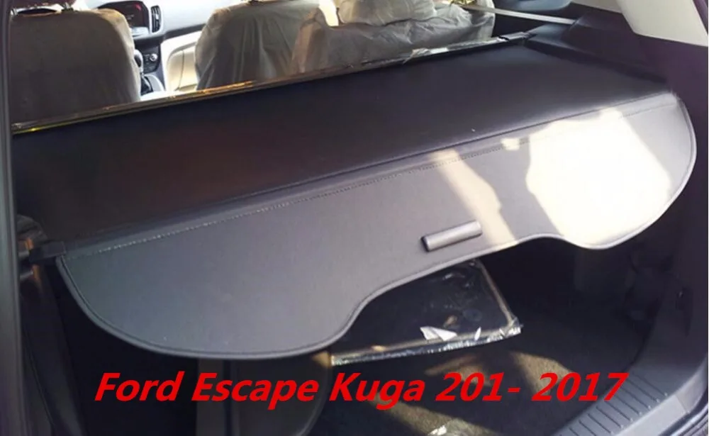 

JINGHANG High quality Car Rear Trunk Security Shield Cargo Cover For Ford Escape Kuga 2013 2014 2015 2016 2017 ( black, beige)