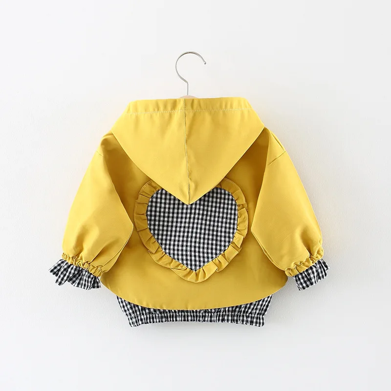 Новое поступление; Осенняя верхняя одежда для маленьких девочек; пальто; детская одежда; модные топы с милым дизайном; одежда с длинными рукавами для малышей; пальто - Цвет: yellow