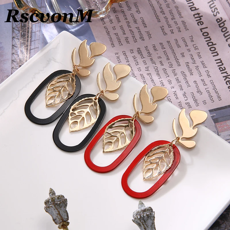 

Ethnic jewelry Boho Colorful Long Big Leaves Dangle Earrings Pendant Clasps Drop Earring for Women Fashion Wedding Jewelry