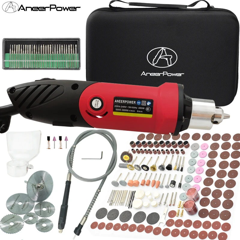  480W Power Tools Electric Grinder Drill Dremel Rotary Mini Engraving Tool Set Cordless Drill Access