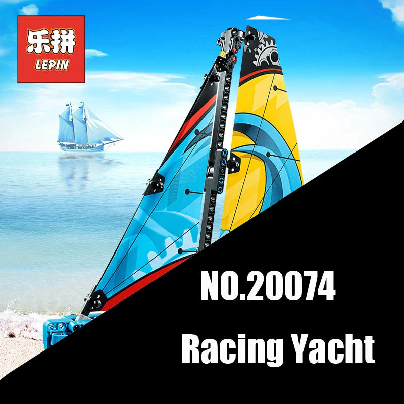 

Lepin 20074 Technic Series the Racing Yacht Set 42074 369Pcs Building Blocks Bricks Educational Toys Model Boat Kids Gifts