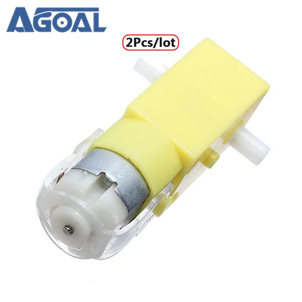 2 Dual-axis DC 3V-6V DC Gear Motor//TT Motor Smart Car Robot Gear Motor Car Motor
