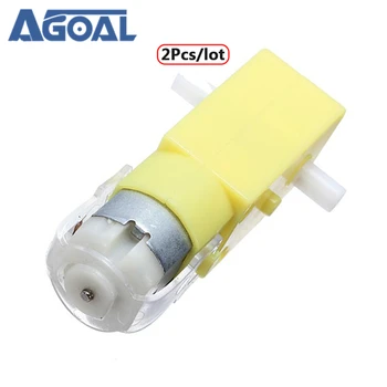 

2Pcs/lot DC 3V-6V Dual Axis Gear Motor 2 Axis TT Motor Reducer Motor For DIY Smart Car Free Shipping