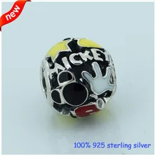 Подходит Пандора браслеты Микки мания серебряные бусины Летний стиль новые оригинальные стерлингового серебра 925 Подвески «сделай сам» оптом