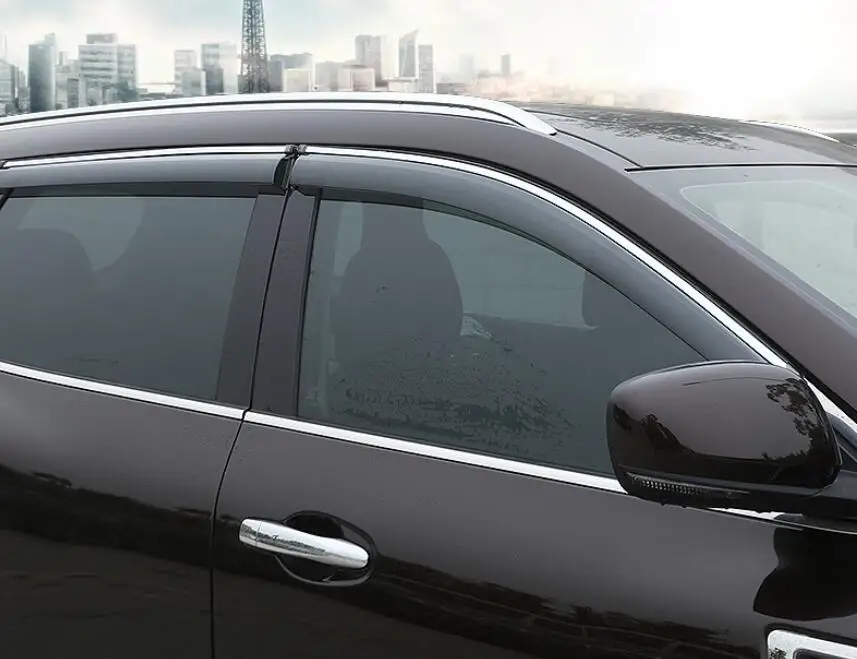 

4PCS/SET SIDE WINDOW RAIN DEFLECTORS GUARD VISOR WEATHER SHIELDS DOOR SHADE FOR RENAULT KOLEOS 2017