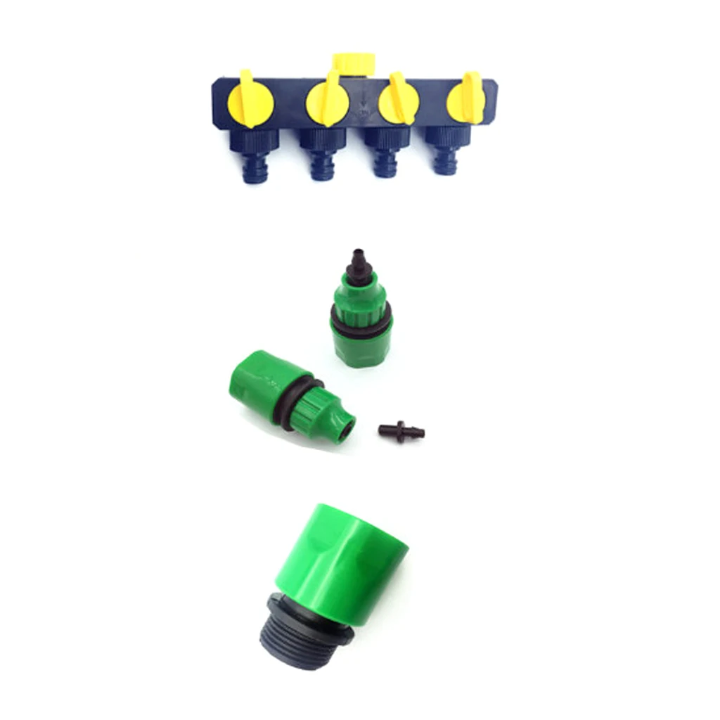 Coupling Adapter Drip Tape For Irrigation Hose Connector Connector Garden Irrigation Garden Tools 4 Way Outlets Water Drip Lock