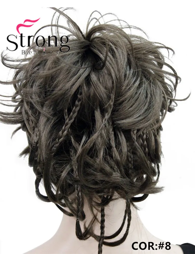 StrongBeauty 12 дюймов Регулируемый грязный стиль конский хвост наращивание волос синтетические волосы-кусок с челюстью коготь выбор цвета