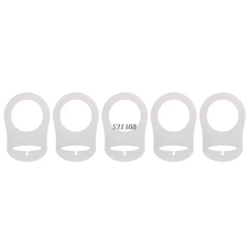 

(OOTDTY) Luminous Silicone Pacifier Baby Dummy Pacifier Holder Clip Adapter Rings 5PCS MAR20_17