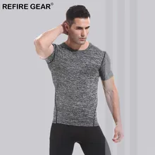 Refire gear брендовые летние фитнес-футболки мужские свободные с коротким рукавом с круглым вырезом в полоску облегающие футболки мужские s спортивные Большие размеры