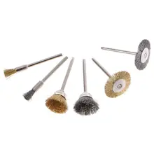 44 шт мини-проволочная кисть колесо чашка латунный Стальная проволока кисти набор для приготовления чая 1/8 дюймов(3 мм) для конических фрез для Мощность Dremel шлифовальные вращающиеся инструменты Инструменты
