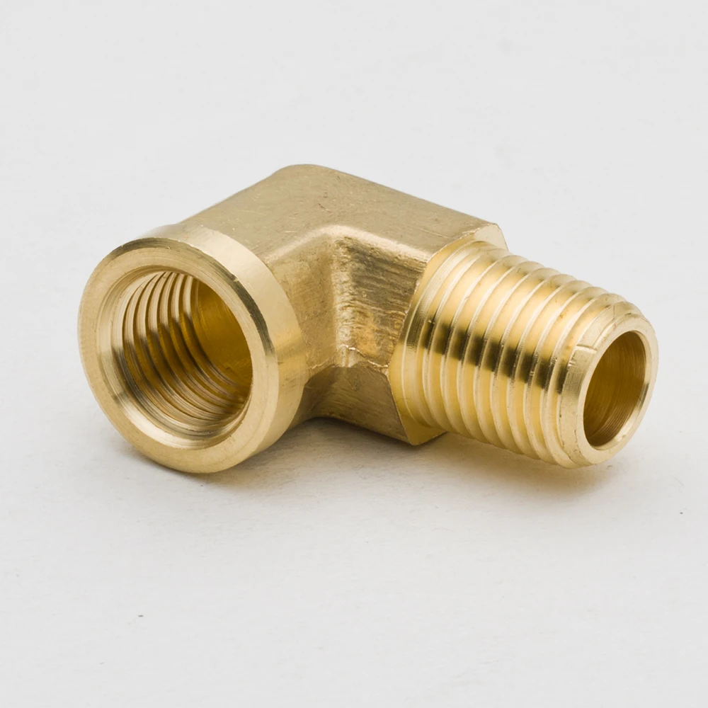 BRASS STREET Elbow Fitting 90 Degree 3/8"  NPT FORGED Pipe Thread Tubing   QTY 5 