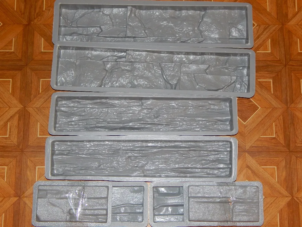 Plastic Molds for Concrete 3 Different Design Plaster Wall Stone Tiles