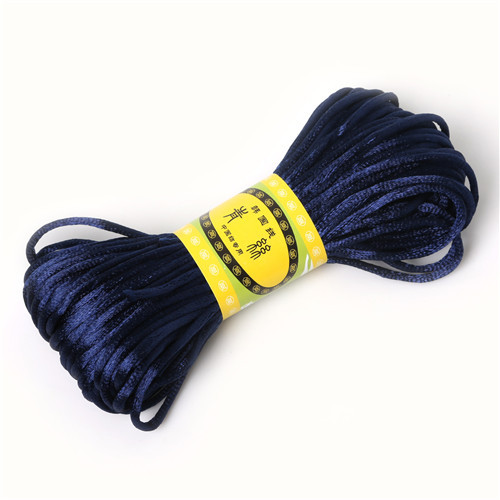 20M Solid Chinese Knot Cord Rattail Silk Satin Braided String For DIY Bracelet Rope Jewelry Making Beading Braided Threads