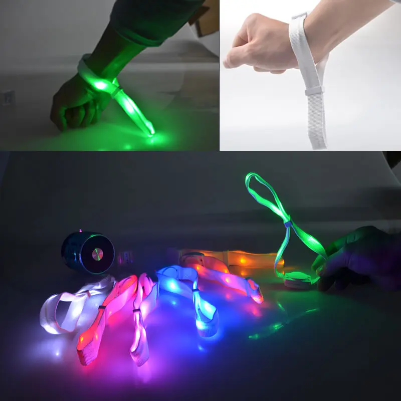 12pcs Sound Activated Glow In The Dark Bracelet Nylon Led Bracelets 12pcs Sound Activated Glow In The Dark Bracelet Nylon Led Bracelets For Night Event Holiday