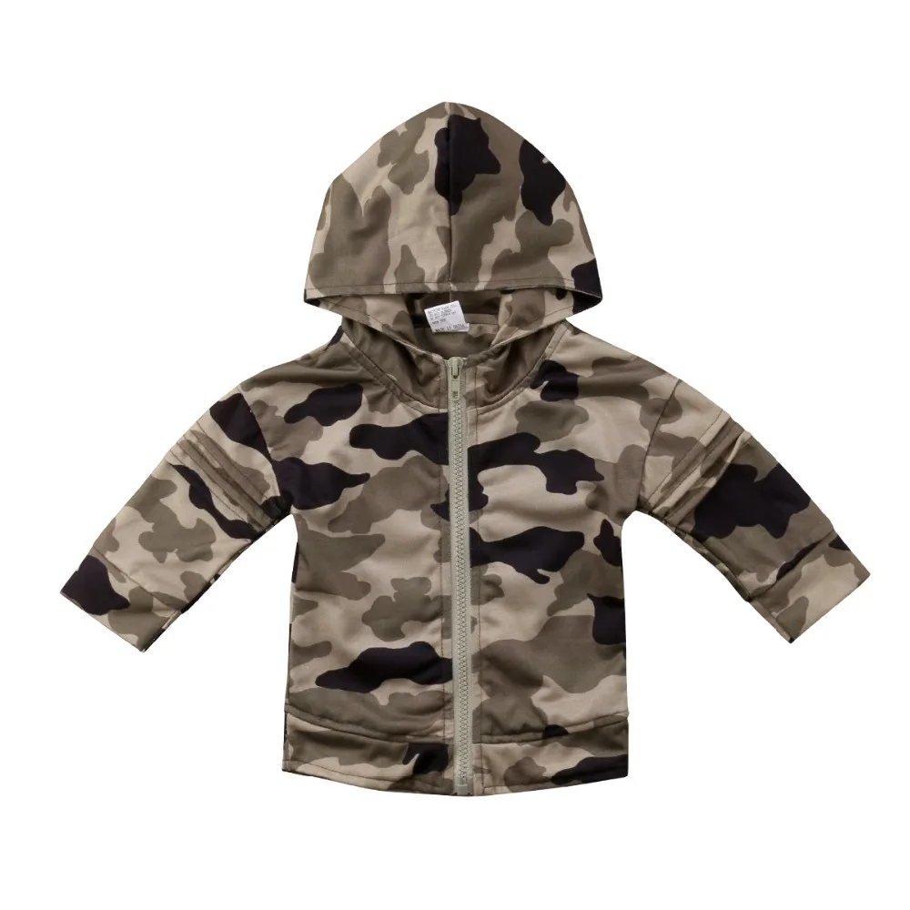 

2018 kids Boys Autumn winter Long Sleeve Camo Jacket Hooded jackets