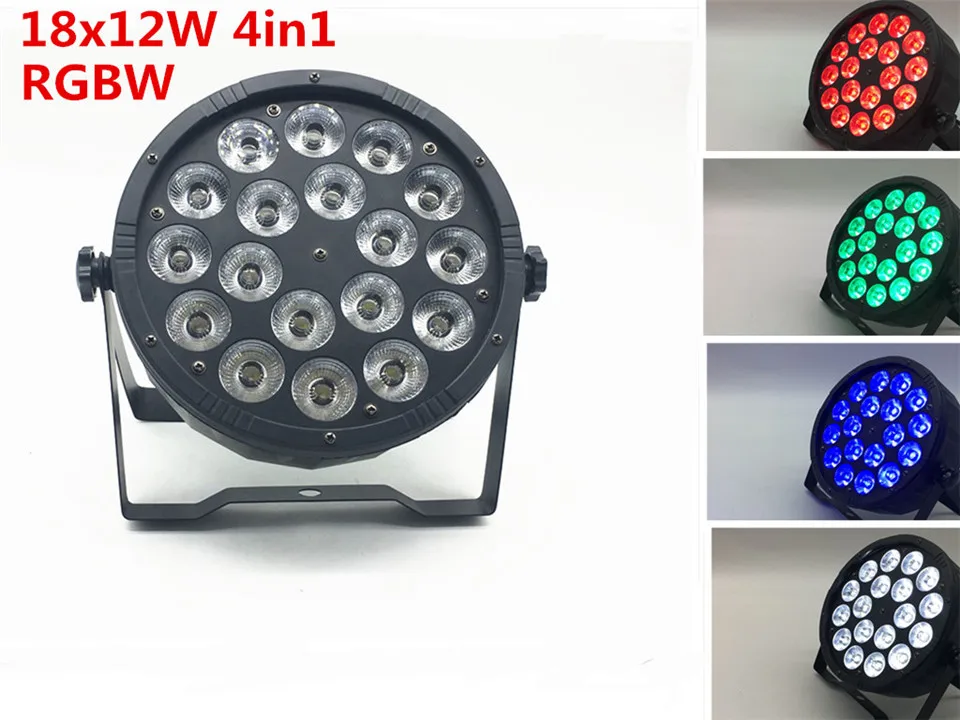 

4pcs/lot 18X12W RGBW 4in1 16 Bit Dimming LED night light Cans Stage light Disco DJ led par DMX512 4/8CH