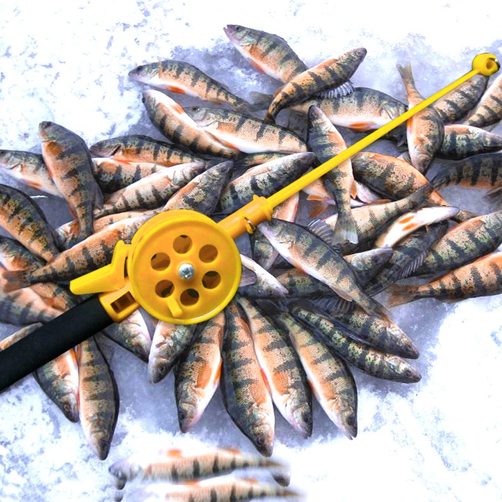 

1 pc Portable Mini Ice Fishing Rod 33cm High Durable Fishing Pole With Reels