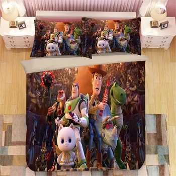 

Disney Toy Story bedding set double size duvet cover set for kids home decor twin queen size bed covers single linens 3 pieces