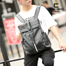ETONWEAG New 2017 women famous brands cow leather black business style backpacks luxury laptop school bags casual schoolbag