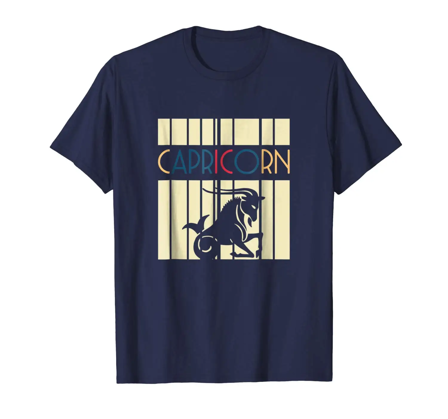 Capricorn Zodiac T Shirt Retro 