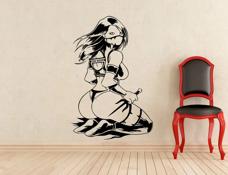 

Mileena wall stickers live version video game vinyl decals detachable home interior fashion decorative wall stickers CJY20