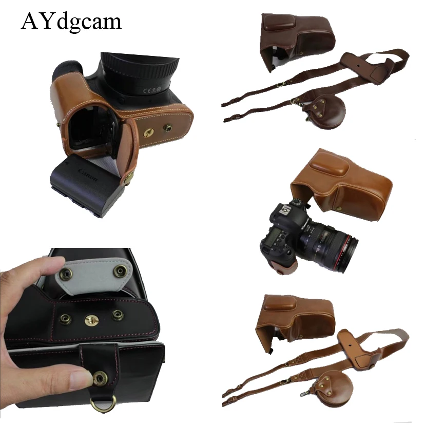 Новый роскошный чехол сумка из искусственной кожи для видеокамеры Canon 6D II Mark 6D2 с