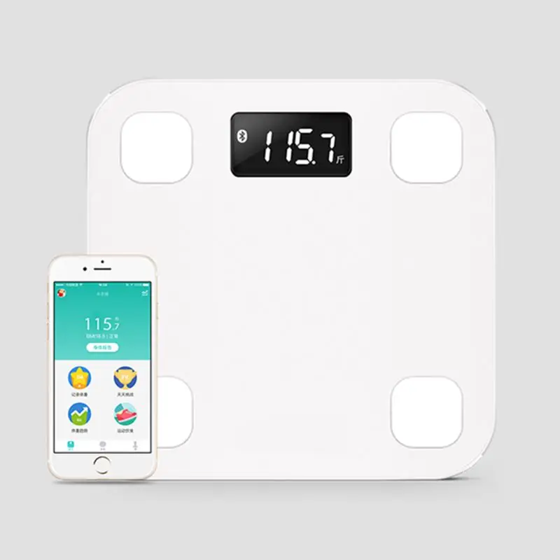 

Smart Scale Electronic Weigher Bluetooth Body Fat Balance With Free APP BMI Monitor Body Composition Analyzer Large Display