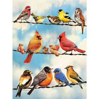 

CAMMITEVER Birds Diamond Mosaic Scenery Diy Diamond Painting Cross Stitch Patterns 5d Diamond Embroidery Birds Icon Crystal