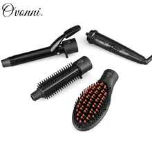 Ovonni 3 в 1 электрический щипцы для завивки волос набор Быстрая завивка и Укладка машина бочка быстрый нагрев прически для завивки волос