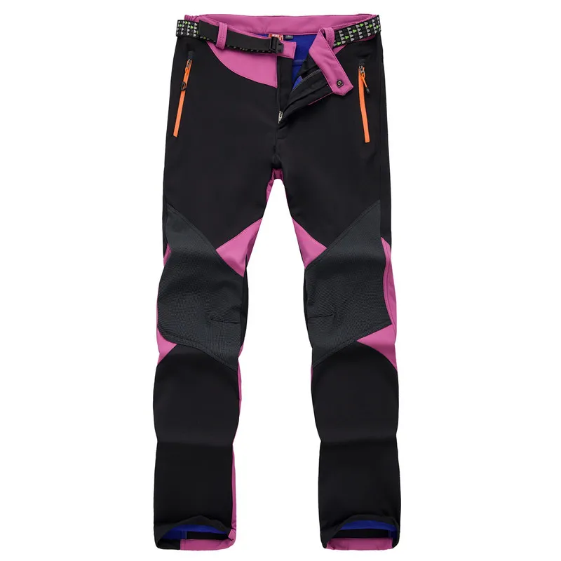 2018 nueva venta pantalones de senderismo a prueba de viento térmicos al aire libre Camping Softshell pantalones calientes para esquí Trekking escalada Pantalones