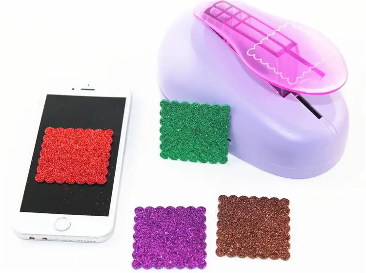 free ship 60mm Square Wave puncher scrapbooking punches craft punch perfurador paper punch papel