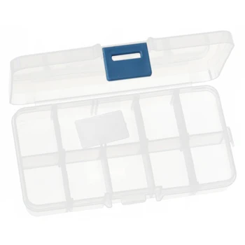 

New Fashion Adjustable 10 Slots Bijoux Organizer Boxes Classic Design Plastic Case for Jewelry Display Storage