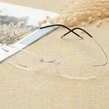 Handoer, оправа для очков без оправы для мужчин, очки, оптическая оправа по рецепту, гибкие титановые ножки