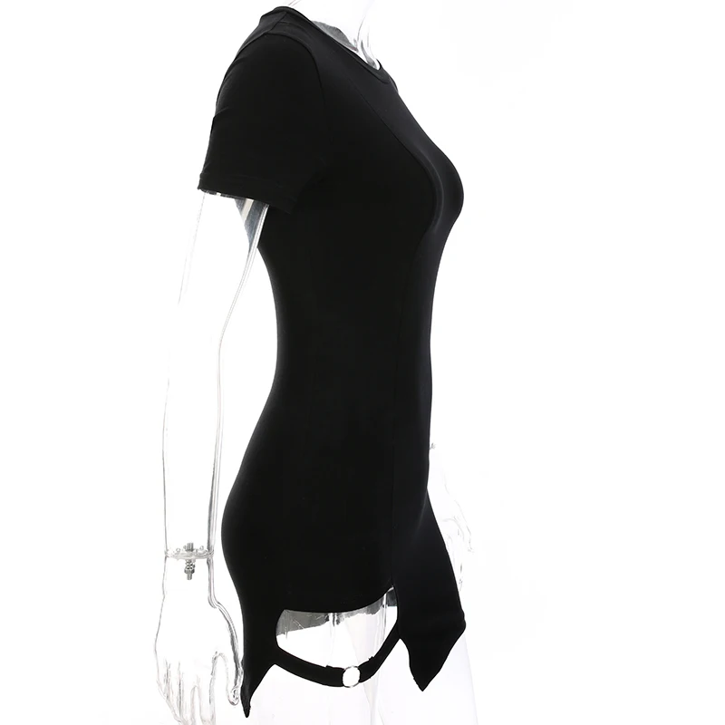 Sweetown, черное облегающее платье с высоким воротом для женщин, Осень-зима, Клубное платье с длинным рукавом, женские Базовые платья, элегантные платья