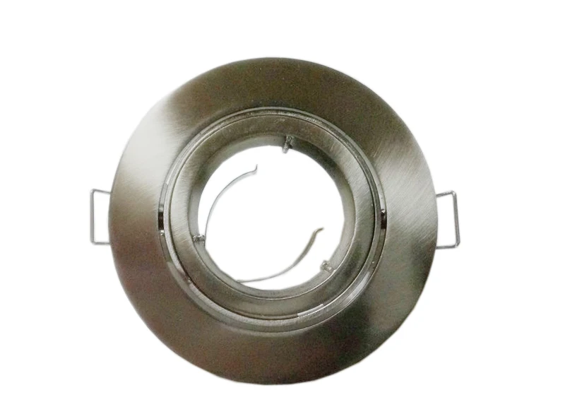 

10pcs/lot Round Nickle LED Recessed Ceiling Light Adjustable Frame For GU10 MR16 E27 Bulb Fixture Housing