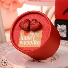 Заказная печатная Черная бумажная коробка цилиндр вина Упаковочная бумажная коробка труба