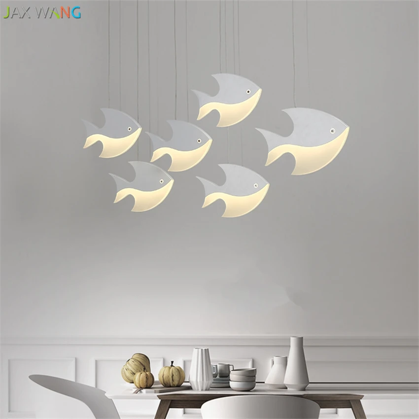 

Modern Tropical Fish Pendant Lights Living Room Dining Room Nordic Iron Restaurant Art Bar Mini Children's Room Decoration Lamps
