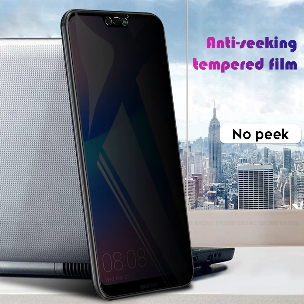Закаленное стекло конфиденциальности для Huawei Mate 10 Lite Mate20 Pro P30 P20 Y9 2019 Honor 8X V20 анти