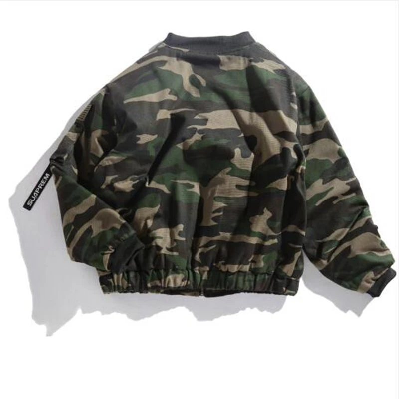 Японский бренд, мужская куртка-бомбер, камуфляжный флаг, вышитый значок, военная Толстая Свободная верхняя одежда, армейский зеленый ватник