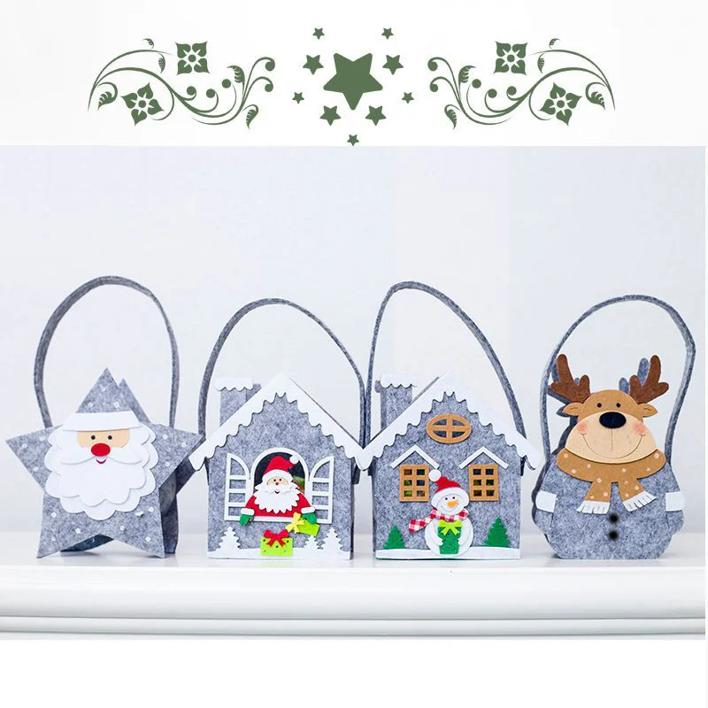 

1 Pcs Creative Candy Gift Bag Handheld Christmas Party Decoration Durable Ornament Packing Hogard DC05