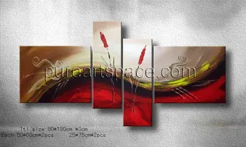 

Modern abstract oil painting wall art home decor artwork on canvas pictures 4 panel