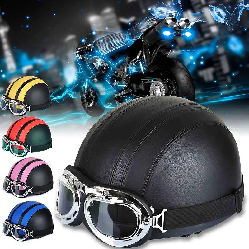 

Adult for Harley Helmets For Motorcycle Retro Open Face Helmet Motorcycle Helmet Vintage Motorcycle Moto