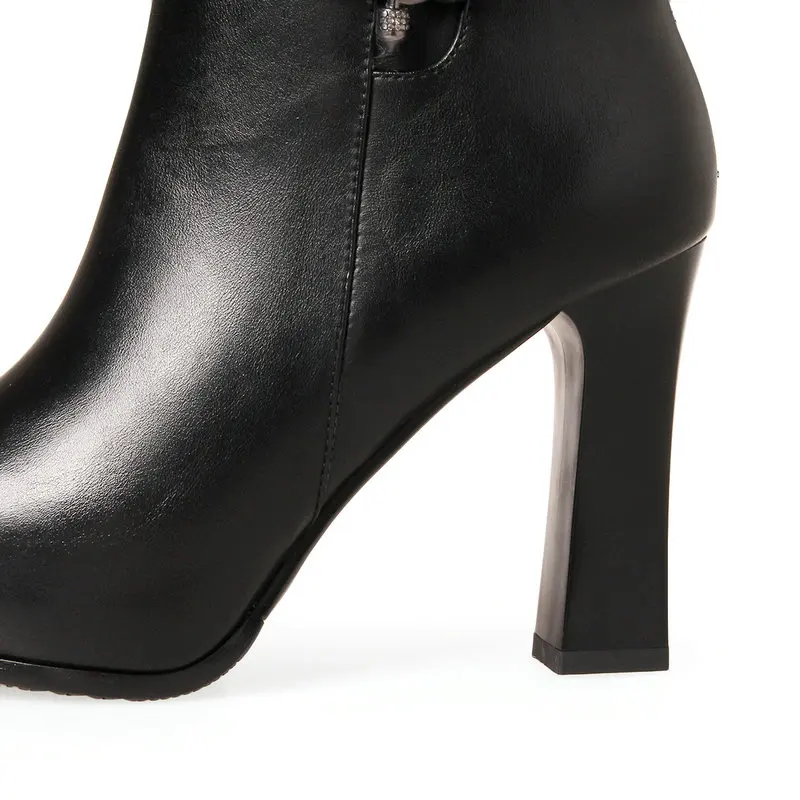 Bottes Femmes Bout Chaussures Cm rouge Cheville Plate Rouned Mariage Dames Noir 2019 forme Noir De 10 Rouge Haute Talons Nouveau Femme HIW9EDYe2