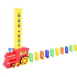 Красочные Domino игрушечный поезд блоки автомобиля Stacking Toy For подарок на день рождения ребёнка блок juguete де bloqueFfor детей A1