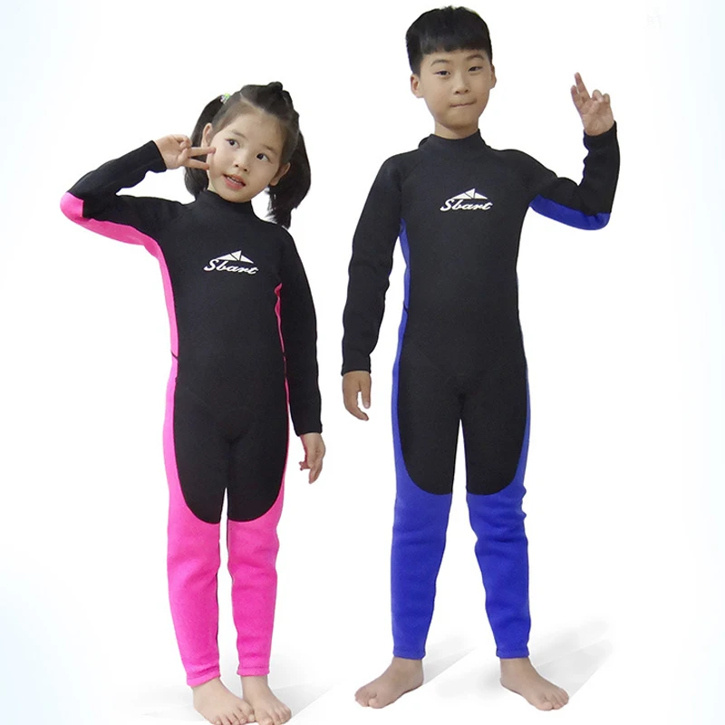 

C252 Children's Swimwear Winter Insulation Siamese Diving Suit Men and Girls Jellyfish Sun Surfing Thicken Snorkeling Warmth
