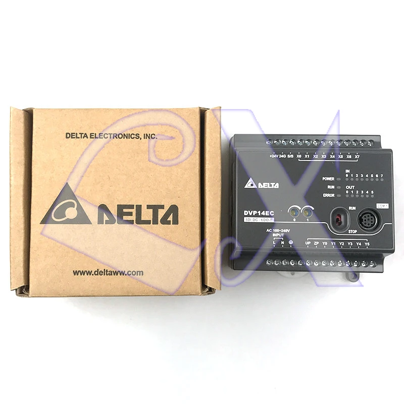 Оригинальный стандартный четырехточечный хост Delta DVP14EC00T3 EC3 серии PLC 8DI 6DO RS-232 or
