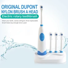 Вращающаяся зубная щетка, не перезаряжаемая зубная щетка, зубная щетка с 3 щеточными головками, уход за зубами, отбеливание, здоровый, мягкий