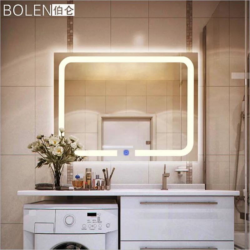 Modern High end 60*80cm Bathroom Mirror with Led Light Anti fog High Quality Mirror Light with